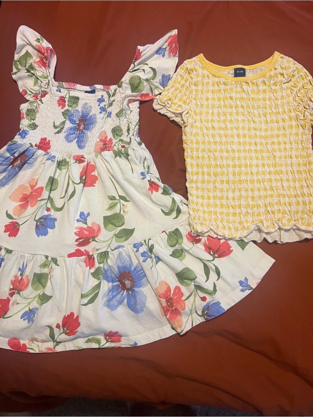 Old Navy Toddler girl dress and top (size 5, shrunk to a size 4)